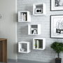 Hanah Home Estantería de Pared Blanca (Pack de 5 Piezas)